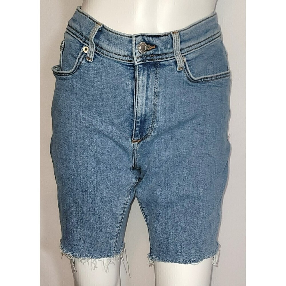 River Island Skinny Stretch Rough Hem Bermudas - Size 32